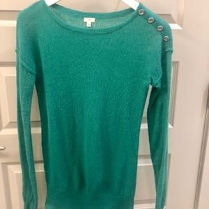 Green JCrew Factory Sweater